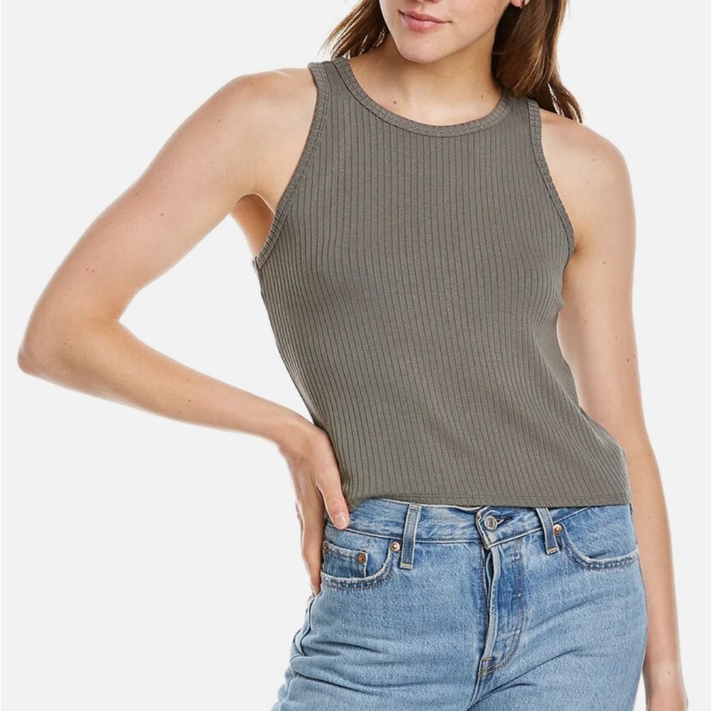Splendid ribbed tank in Vintage Olive. Size M. NWT.